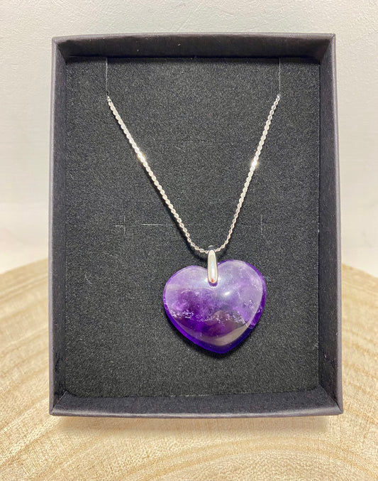 COLLIER - AMETHYSTE COEUR*
