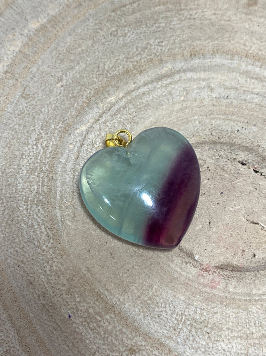 Pendentif cœur - Fluorine Multicolore