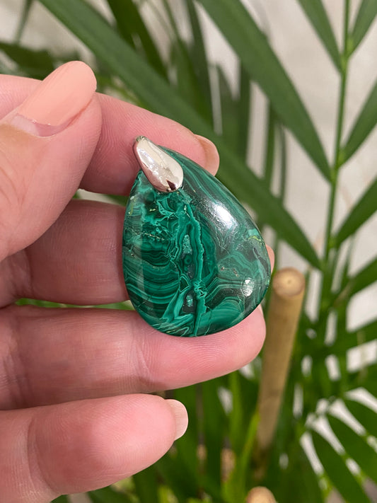 Pendentif en Malachite