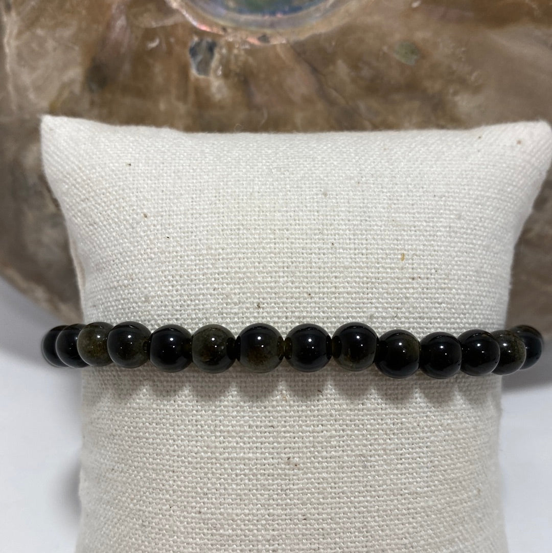 BRACELET - OBSIDIENNE DOREE