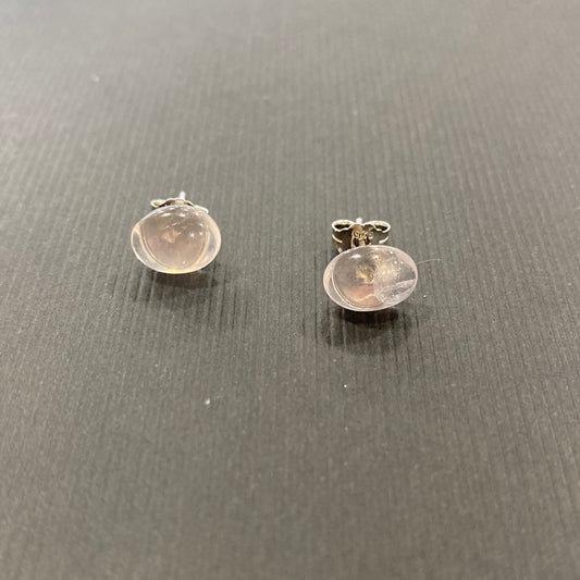 BOUCLES D’OREILLES - QUARTZ ROSE ARGENT 925
