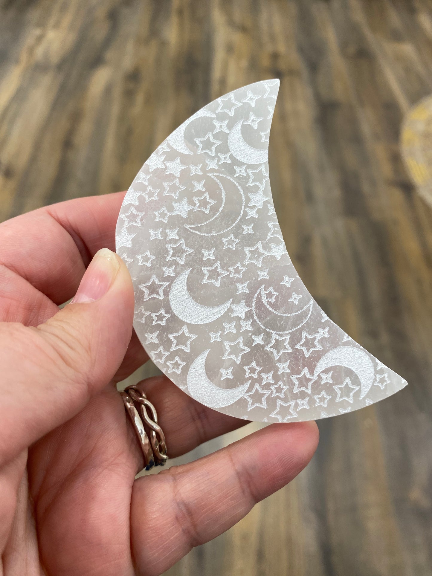 Lune gravée - Sélénite