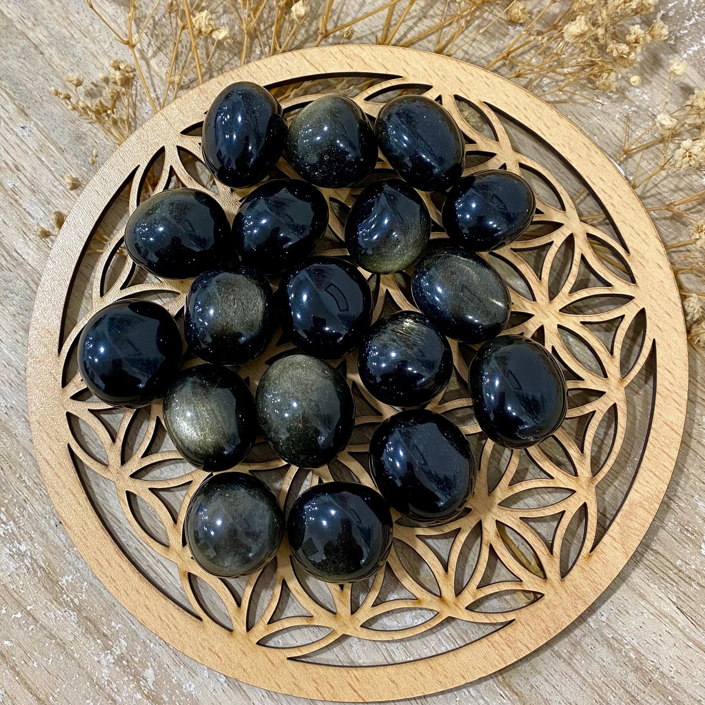 PIERRES ROULEES - OBSIDIENNE DOREE