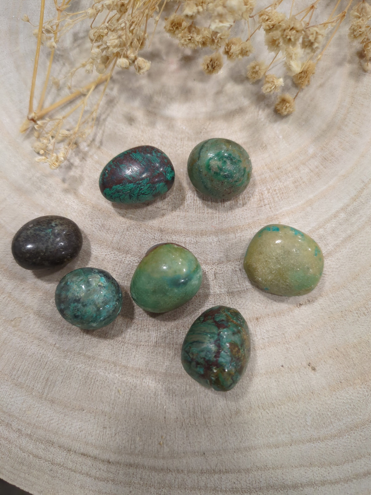 Pierres roulées - Chrysocolle Taille S