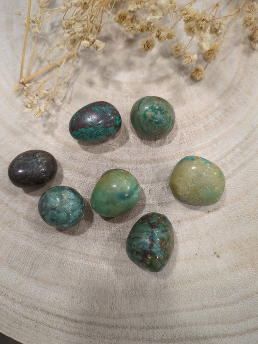 Pierres roulées - Chrysocolle Taille S